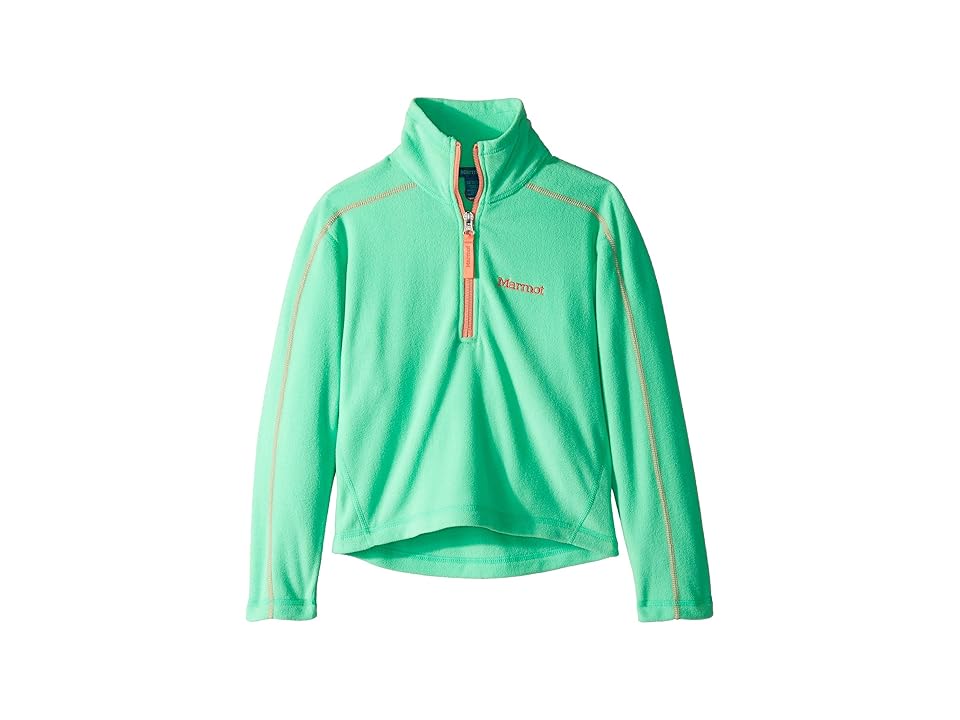 

Marmot Kids Girl's Rocklin 1/2 Zip (Little Kids/Big Kids) (Double Mint) Girl's Clothing, Green