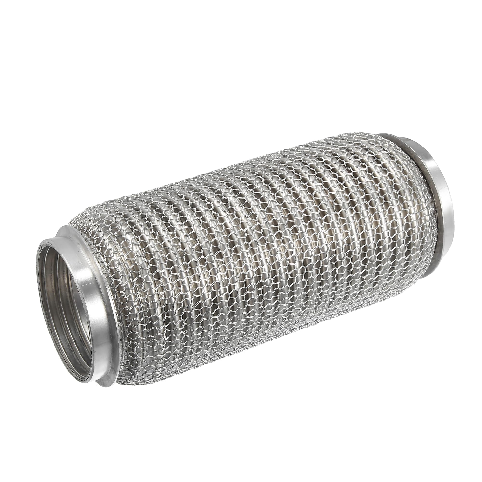 A ABSOPRO Auto Scarico Flessibile Tubo 1pc Universale Inossidabile | Argento, 63mmx203mm, Esterno 69mm, Universale Per Auto, Saldatura, Isolamento Rumore, Riduzione Vibrazioni, Non Per SUV