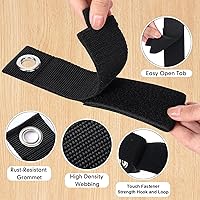 Vista 4 de Windyun 48 piezas de soporte de cable de extensión para almacenamiento, correas de extensión resistentes, organizador de cables para taller, garaje