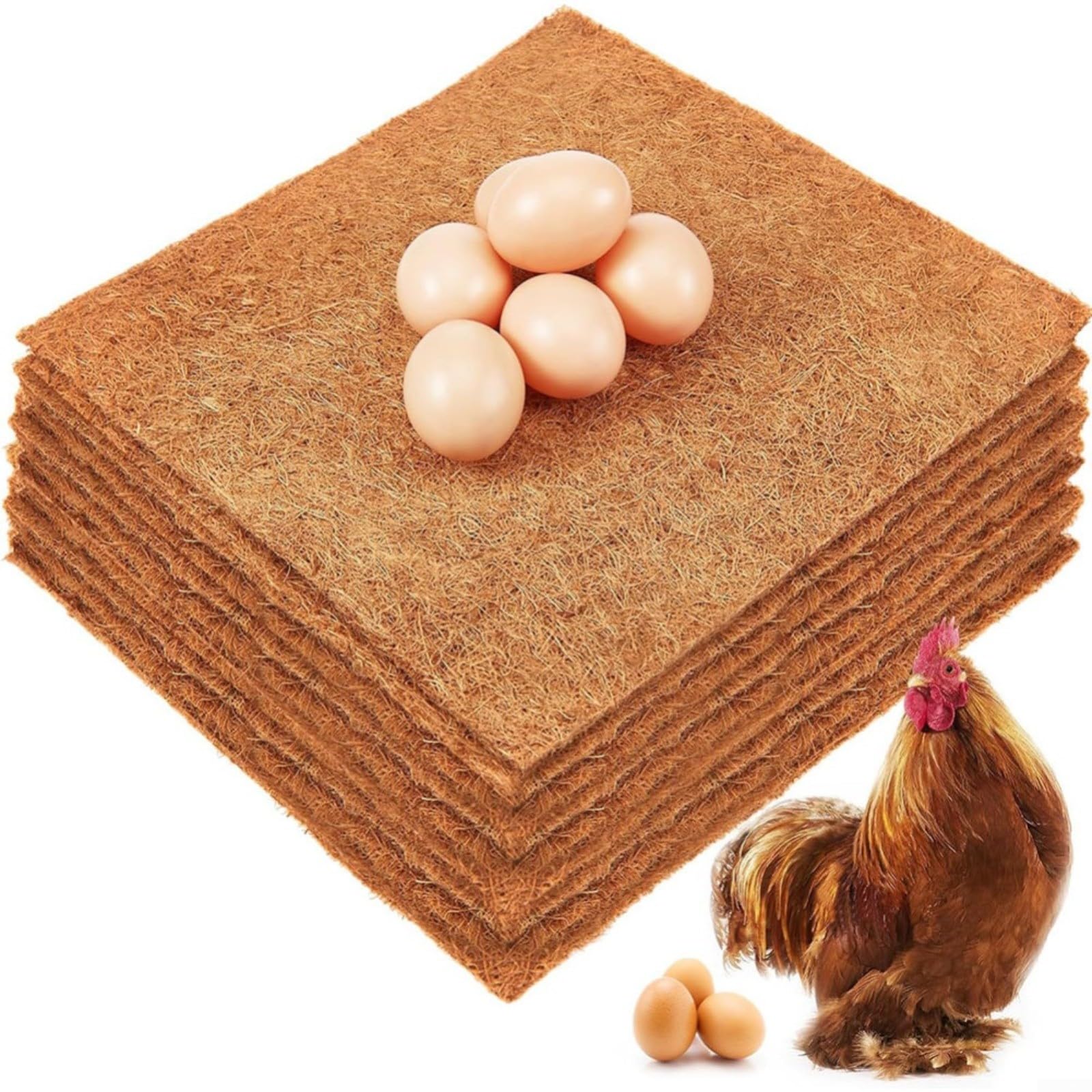 Alèse en fibre de coco lavable et antigaspillage pour pondoir de poule 30x30cm