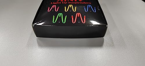 Miniatura 13 de Corbatas iluminadas, corbatines y tirantes LED, suministros de fiesta que brillan en la oscuridad, ajustables para mujeres y hombres