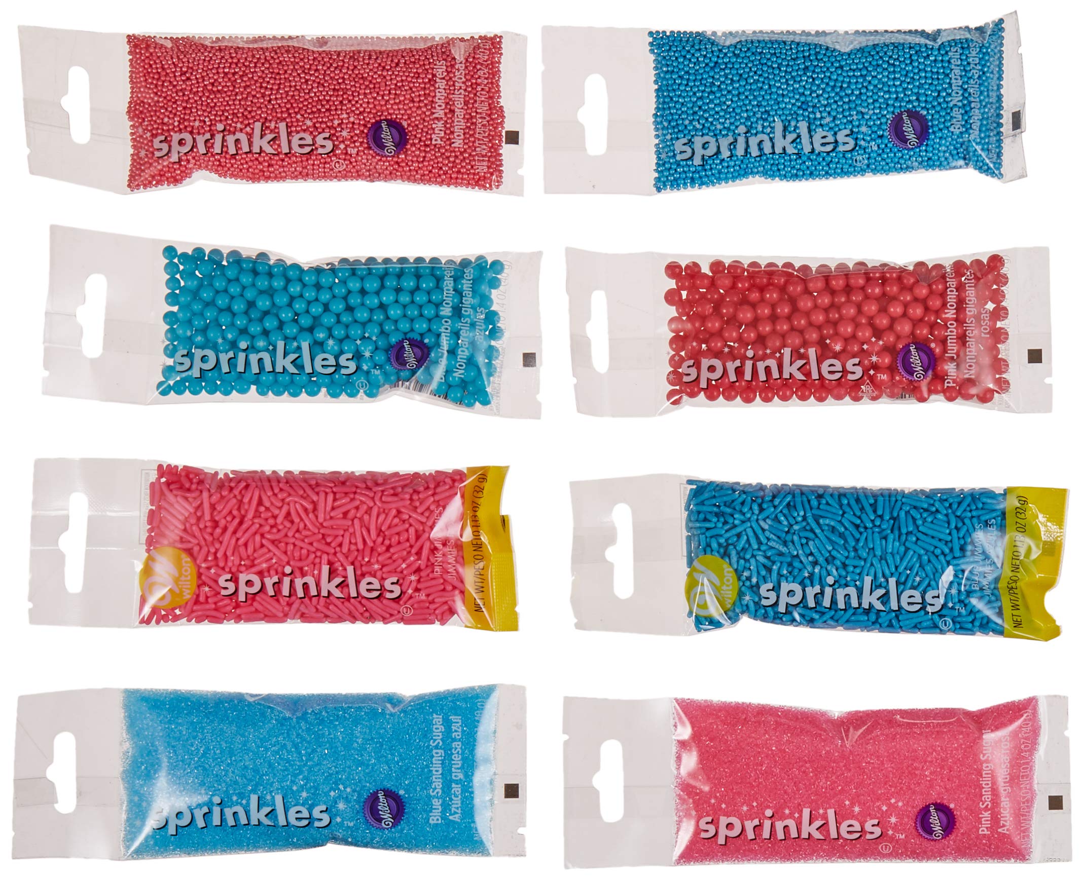 Wilton Pink and Blue Sprinkles Dessert Decorating Set, 8-Piece