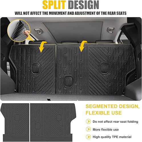 Miniatura 3 de Alfombrilla de respaldo para Hyundai Tucson 2022-2025 para todo tipo de clima, protector de asiento trasero de elastómero termoplástico, forro