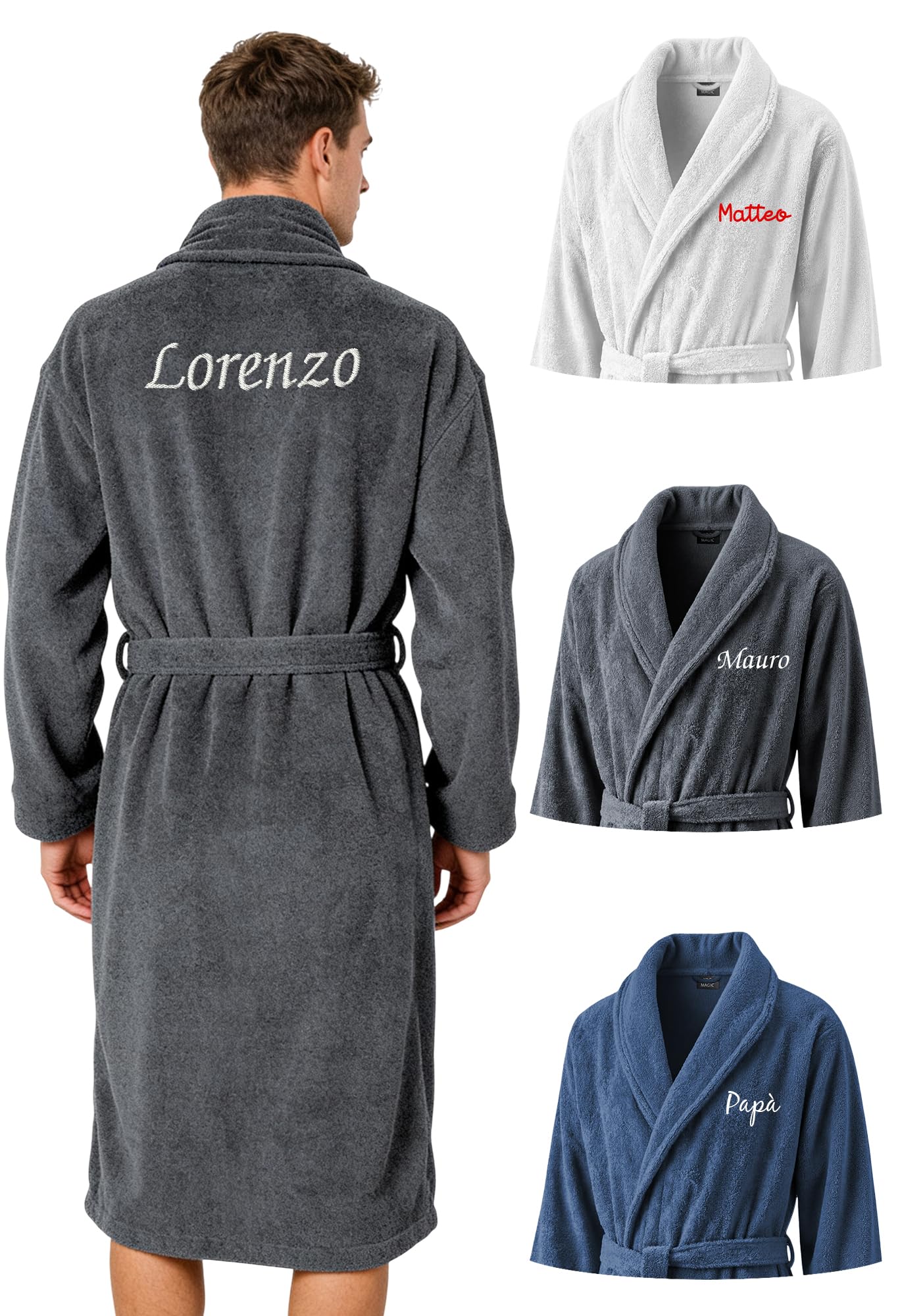 KDO MAGIC Accappatoio da bagno personalizzato per uomo
