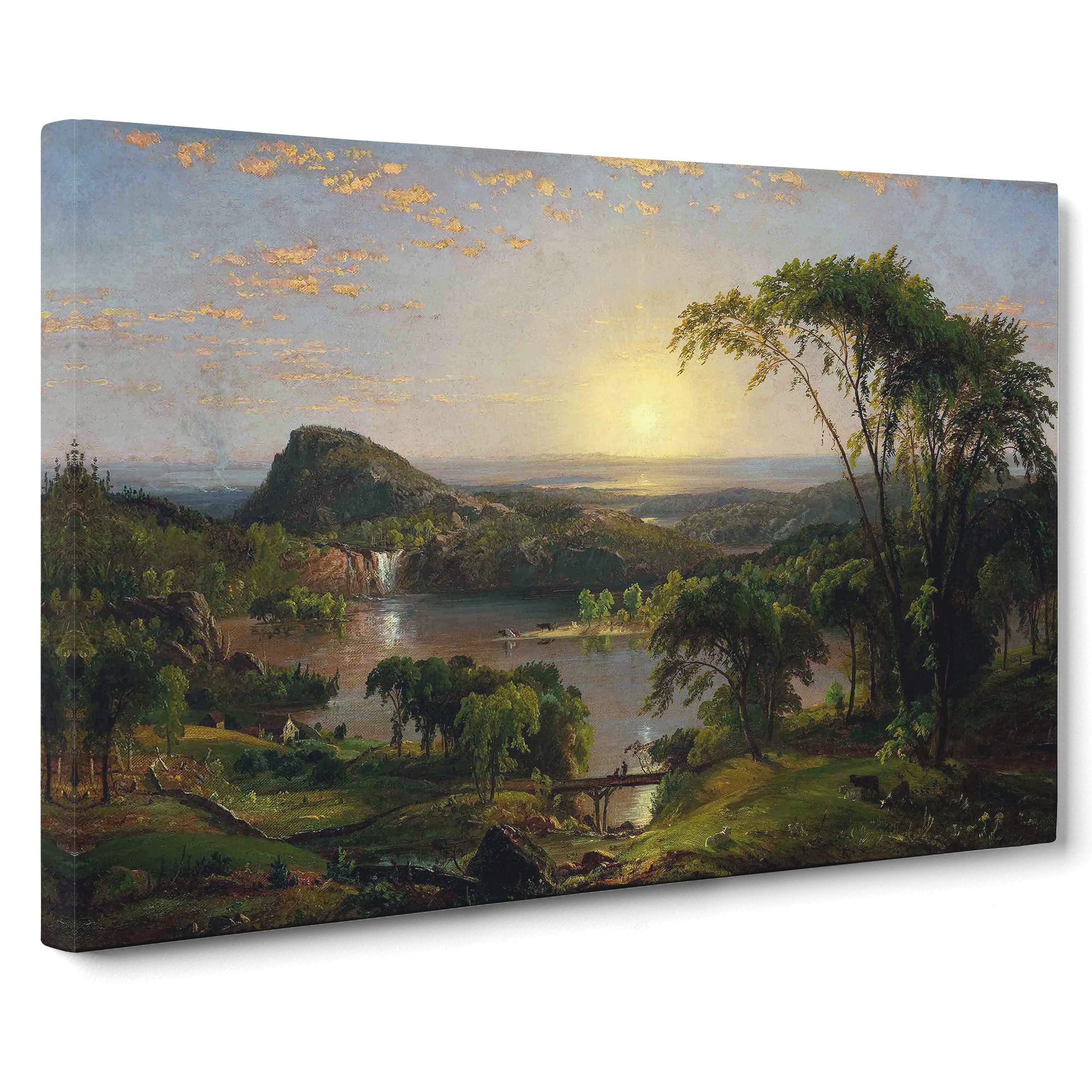 Jasper Francis Cropsey Summer, Lake Ontario Canvas Print, Mixed, 25L x 50W cm