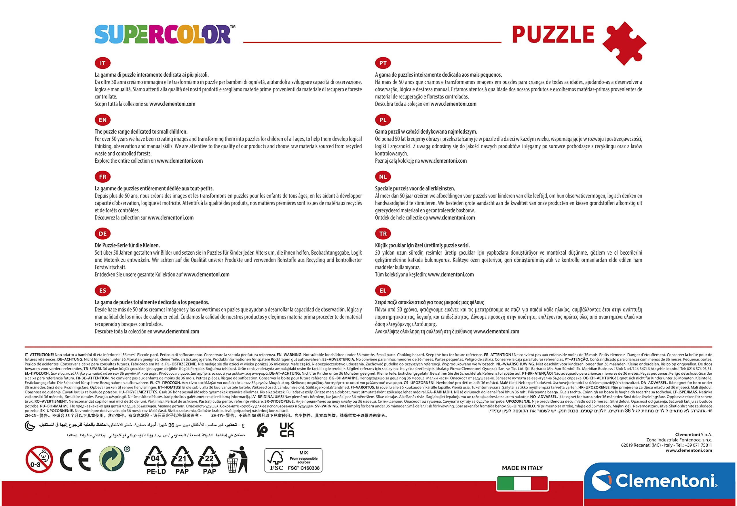 Clementoni - 25468 - Supercolor Puzzle Floor Spidey - 40 Elementów - Puzzle Dla Dzieci