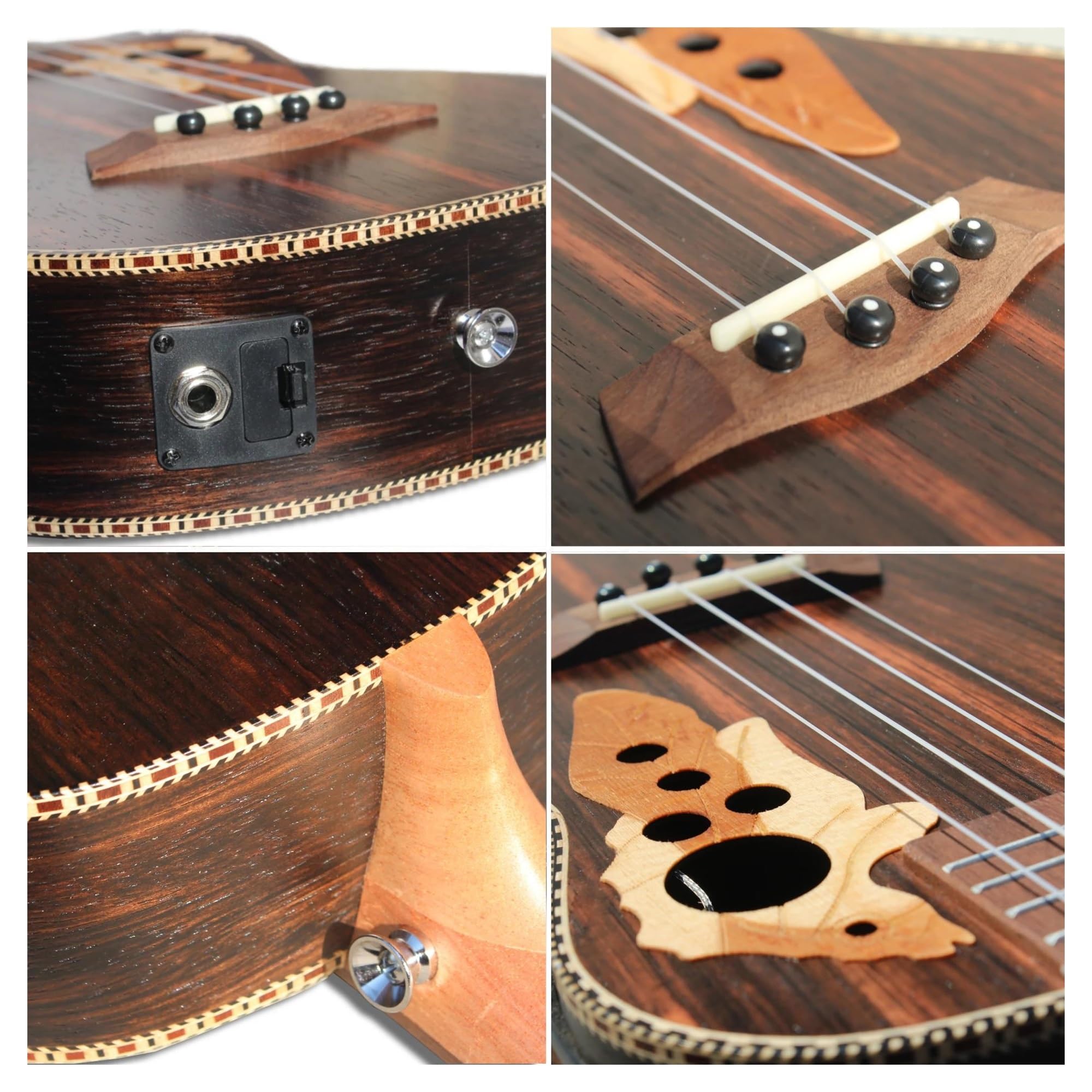 Ukulele Per Adulti Set Di Ukulele Tenore Acustico Elettrico Da 26 Pollici Per Mancini Con Truss Rod Ed Equalizzatore(Right Hand)