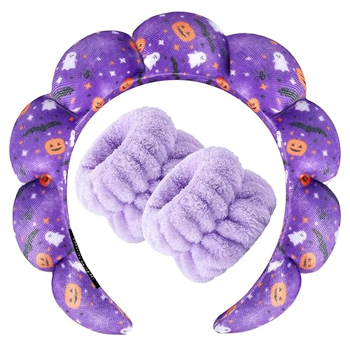 Miniatura 10 de Diadema de spa para lavarse la cara, esponja para el cuidado de la piel, diadema de burbujas para mujeres y niñas, accesorios antideslizantes para