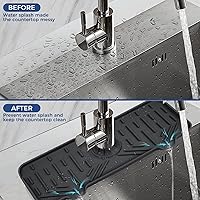 Vista 6 de Bandeja colectora de goteo para mango de grifo de silicona, tapete de grifo de silicona, soporte para esponja de jabón de platos para accesorios