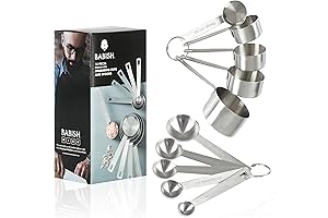 Babish 10-Piece Stainless Steel Measuring Cups & Spoons: Elevate Your Culinary Adventures