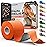 Kinesiology Tape-Incredible Support for Athletic Sports and Recovery+Free Taping Guide-Uncut 2 inch 16.4 feet Roll (Tiger Orange + Free Taping Guide, Pack of 1)