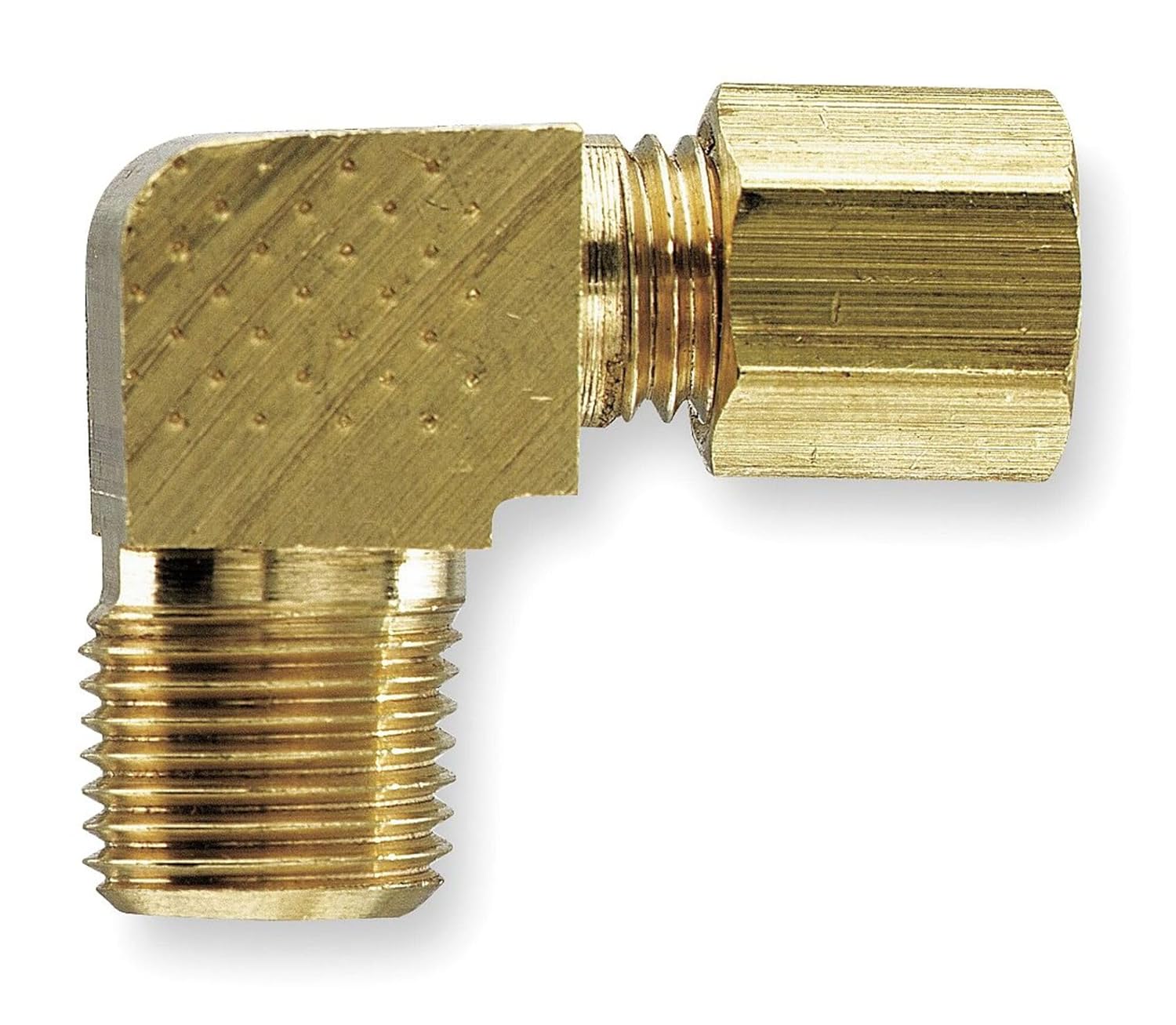 Parker Hannifin 169C-6-8-pk10 Male Elbow Compression Fitting, Forged Brass, 3/8" Compression Tube x 1/2" Male Thread (Pack of 10)
