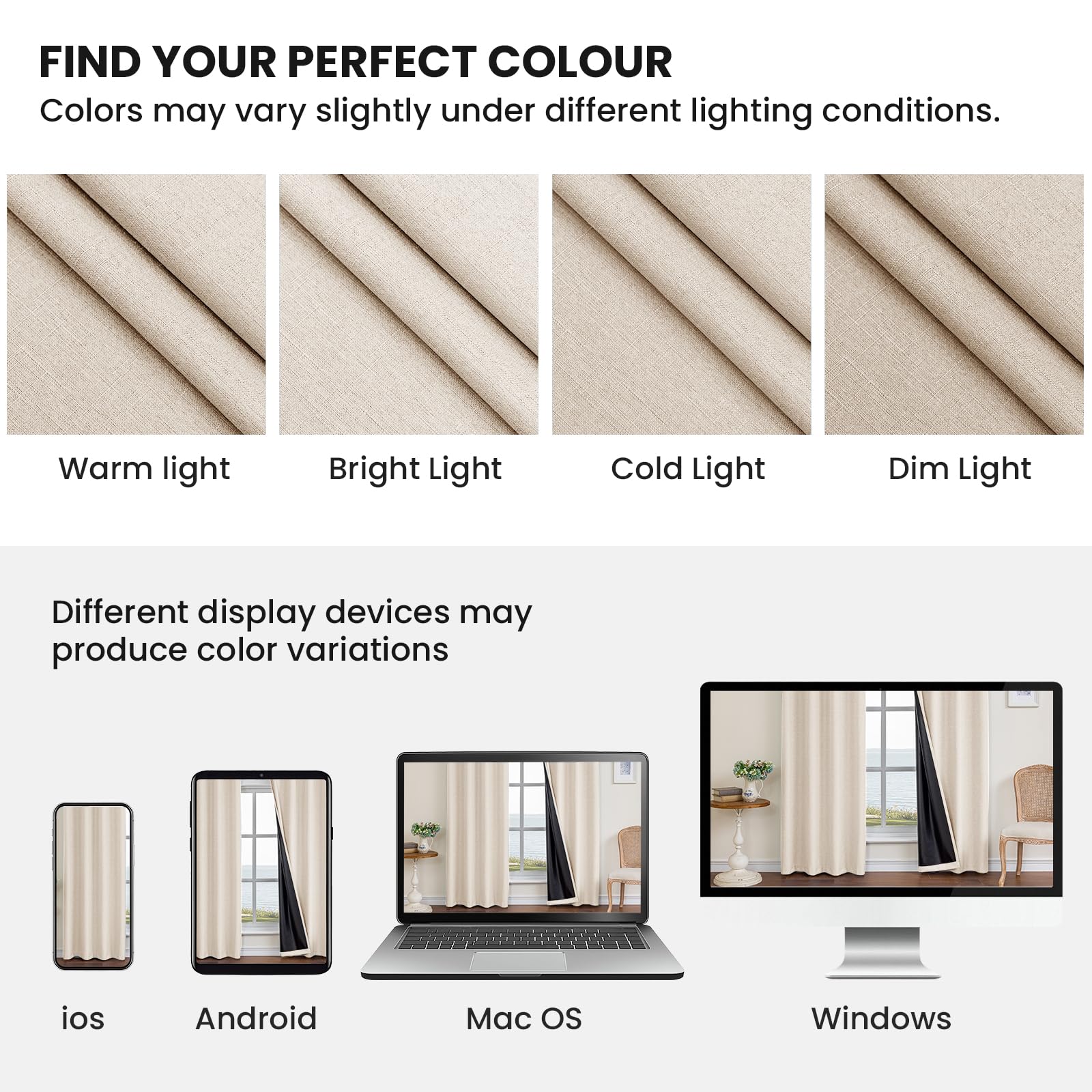 Ystyle Tende Oscuranti 100% Effetto Lino 2 Pezzi, 140x300cm, Tenda Oscurante da Interno con Occhielli, Tende per Interni Moderne per Camera da Letto e Soggiorno, Beige