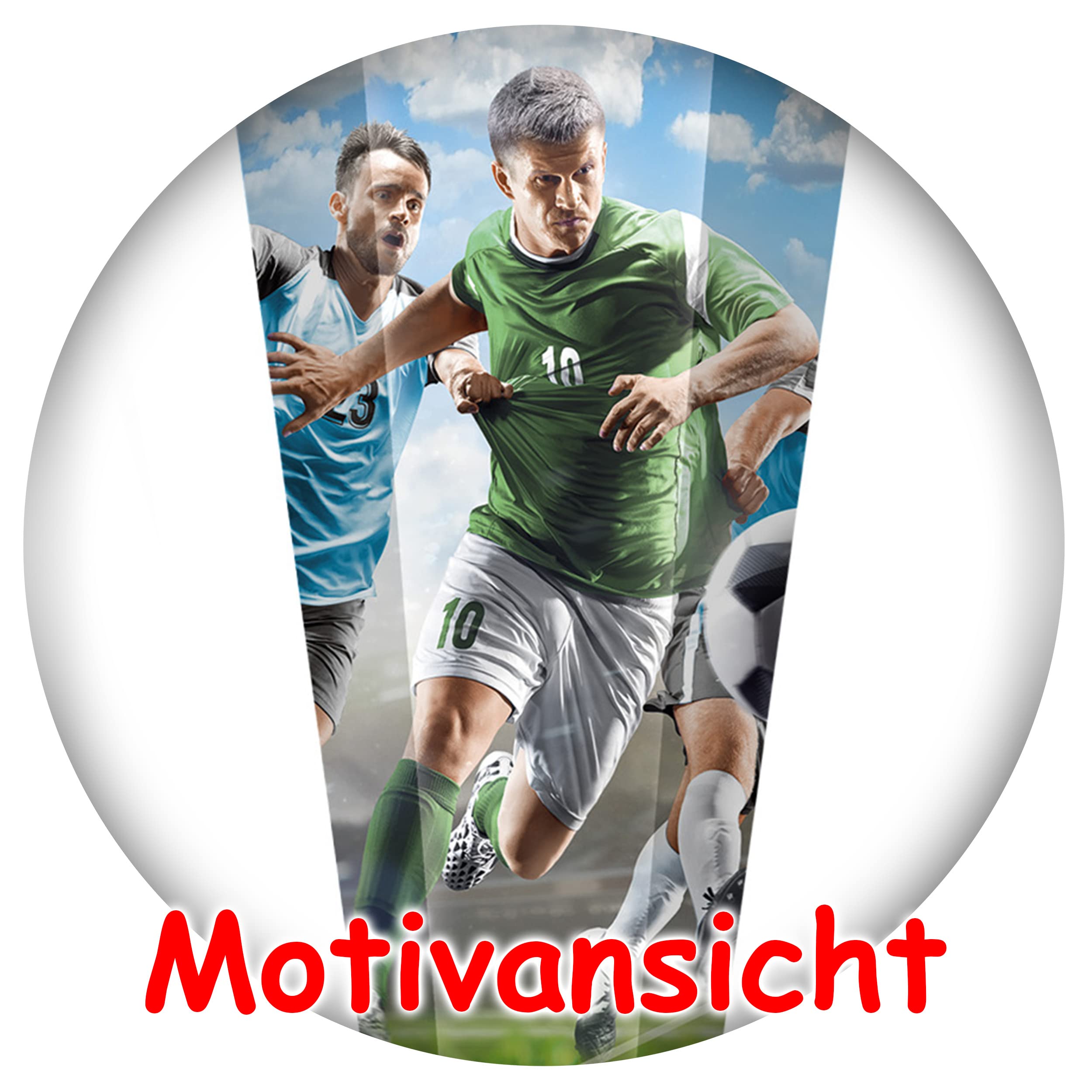 alles-meine.de GmbH Schultüte - mit 3D Glitzer - Effekt ! - Fußball - Fußballspieler - 50-85 cm - Größe wählbar - inkl. komplette Füllung + Bänder Schleife + Kunststoff Spitze ..