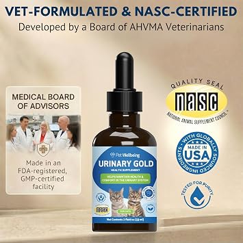 Pet Wellbeing Urinary Gold for Cats - Urinary Tract & Bladder, 2 oz
