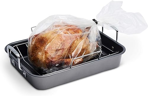 Miniatura 8 de PanSaver Bolsas de pavo, bolsas de horno para cocinar, bolsa de aves de corral para salmuera de pavo, 2 unidades