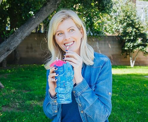 Miniatura 9 de Geeki Tikis Transformers Optimus Prime - Taza de cerámica de 18 onzas, color azul, talla única