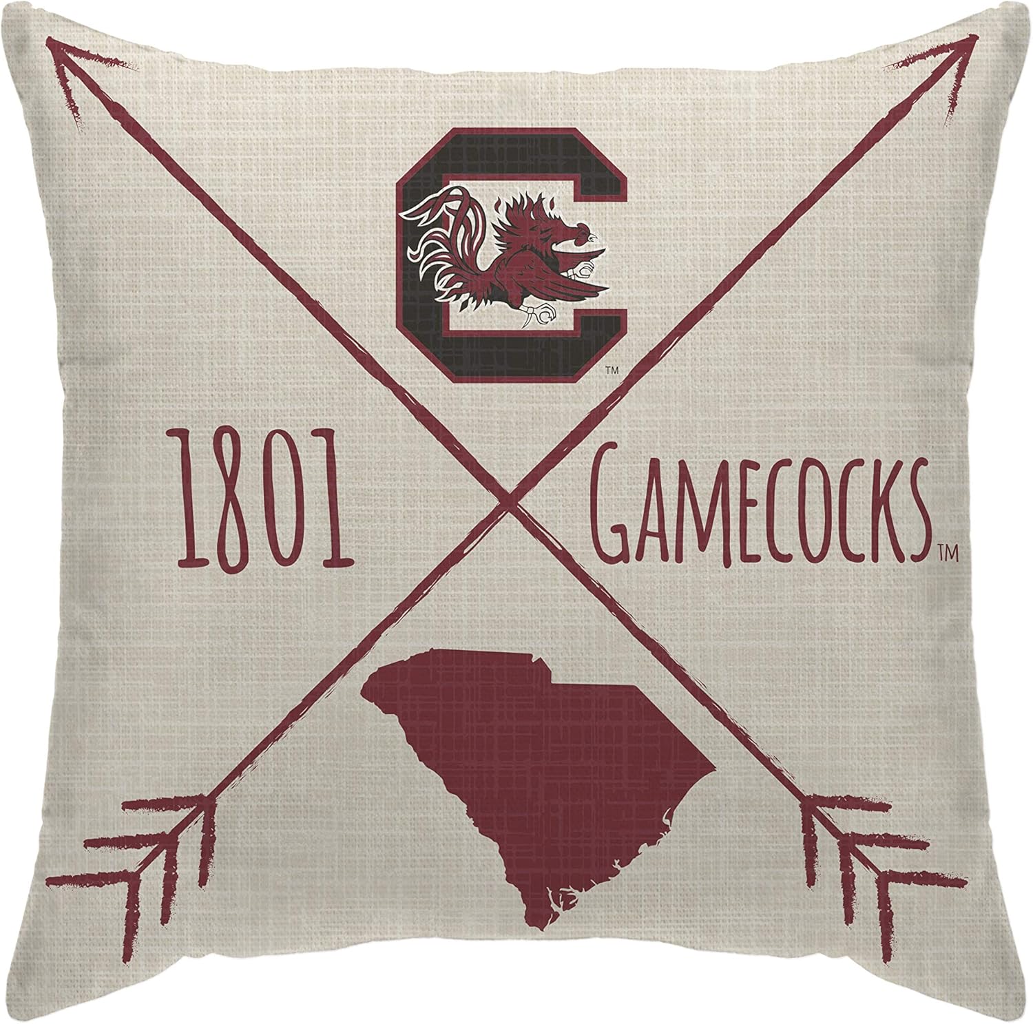 Pegasus Sports Officially Licensed NCAA Cross Arrow Decorative Throw Pillow, 18" x 18"