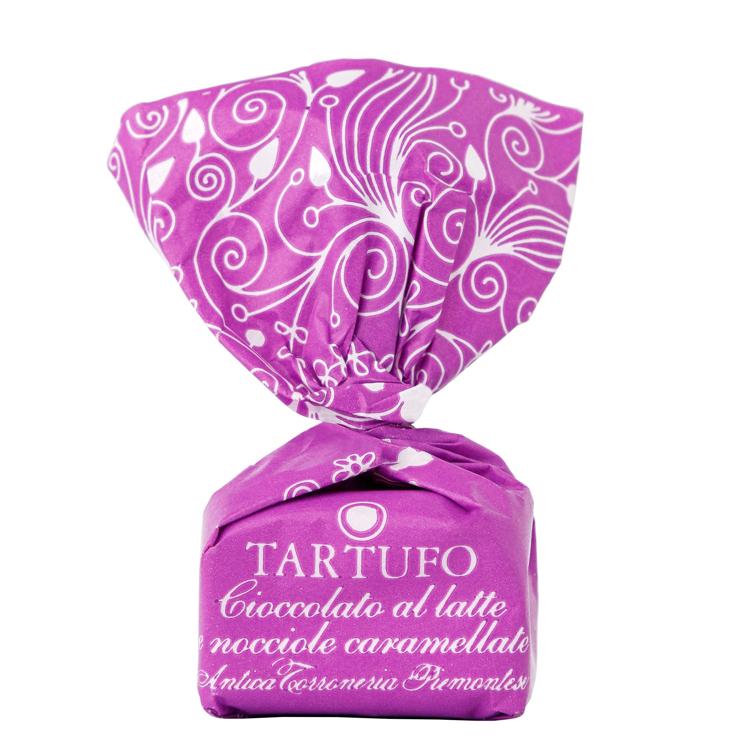 Tartufino dolce al cioccolato al latte e nocciole caramellate | Antica Torroneria Piemontese | Edle Trüffel Praline aus Italien | Schokoladen Trüffel mit Vollmilch Schokolade | 1 kg Großpackung