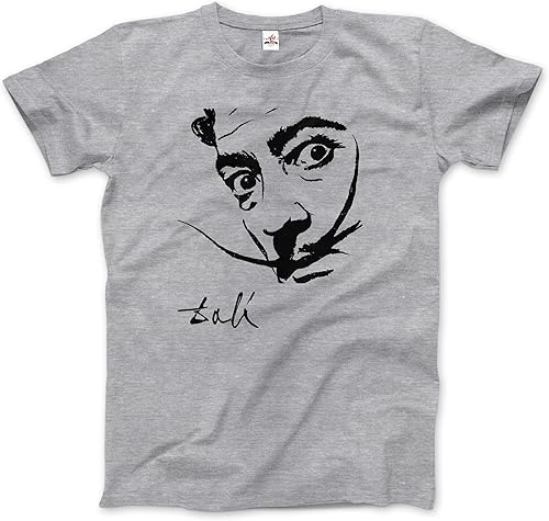 Miniatura 6 de Salvador Dali Portrait Sketch Artwork T-Shirt (Adults, Kids, Short & Long Sleeve)