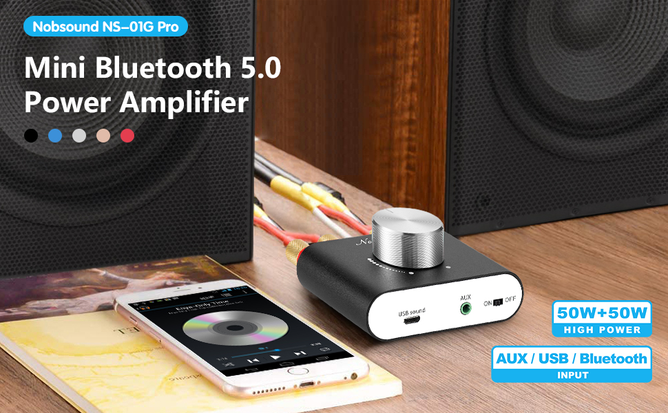 Douk Audio G3 Mini Bluetooth 5.0 TPA3116 amplificatore digale HiFi amplificatore Audio Stereo a 2.0 canali con controllo del tono dei bassi alti  44