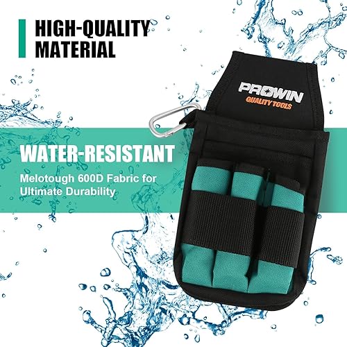 Miniatura 10 de Prowin Organizador de herramientas multibolsillo de 16 pulgadas con parte inferior impermeable de plástico, plegable, resistente, bolsa de