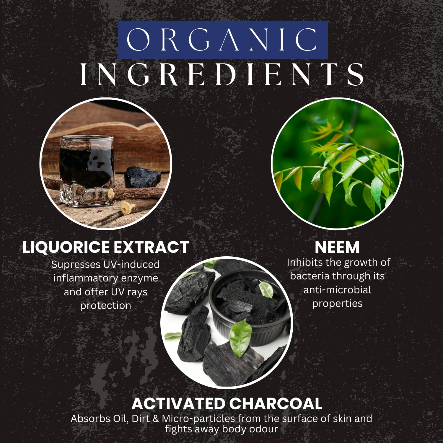 AMAzing EARTH Charcoal Body Wash for Men - Certified Organic with Activated Charcoal, Rice, Neem & Oragnge Extract, Pollution, Oil & Dirt Control, Sulphate & Paraben Free, Cruelty Free & Vegan - 100ml 3