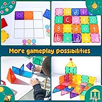 Vista 2 de Soyee Magnetic Tiles Toddler Toys Magnetic Building Blocks for Kids Ages 3-12 STEM Educational Toys for Girls & Boys Sensory Toys for Kids with