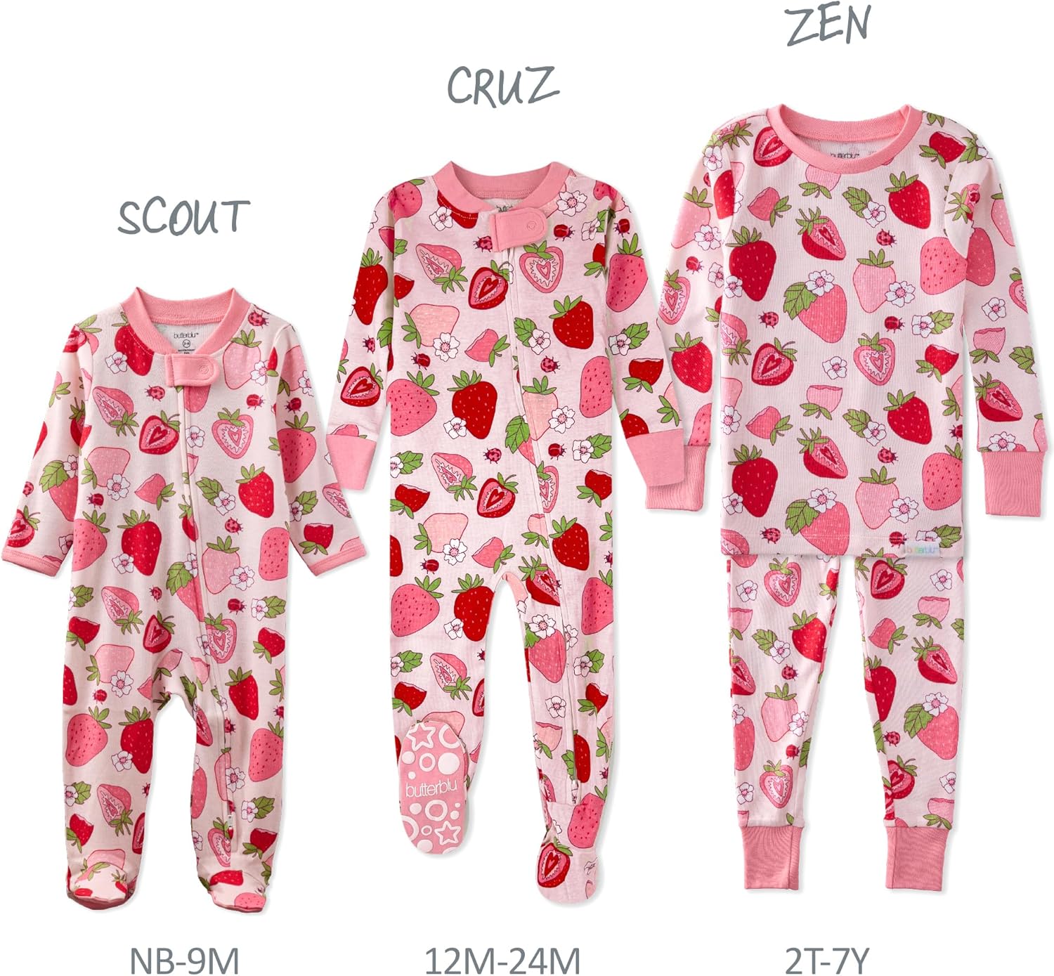 Zen Snug-fit 2-Piece Pajamas 100% Organic Cotton Long Sleeve for Girls - Image 4