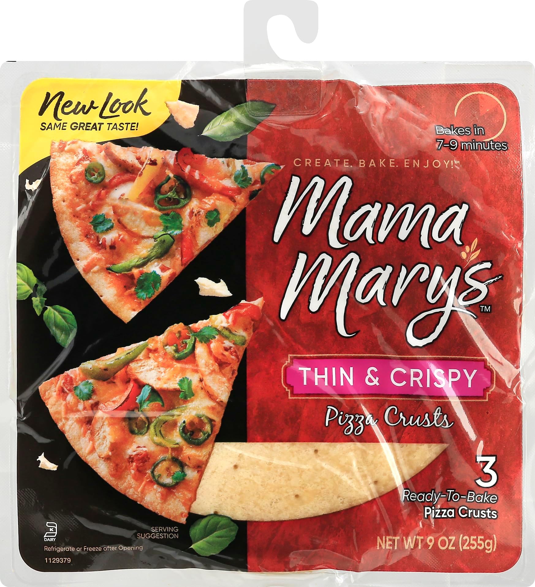 7" Thin & Crispy Ready to Bake Pizza Crusts, 3 Count (Pack of 8)