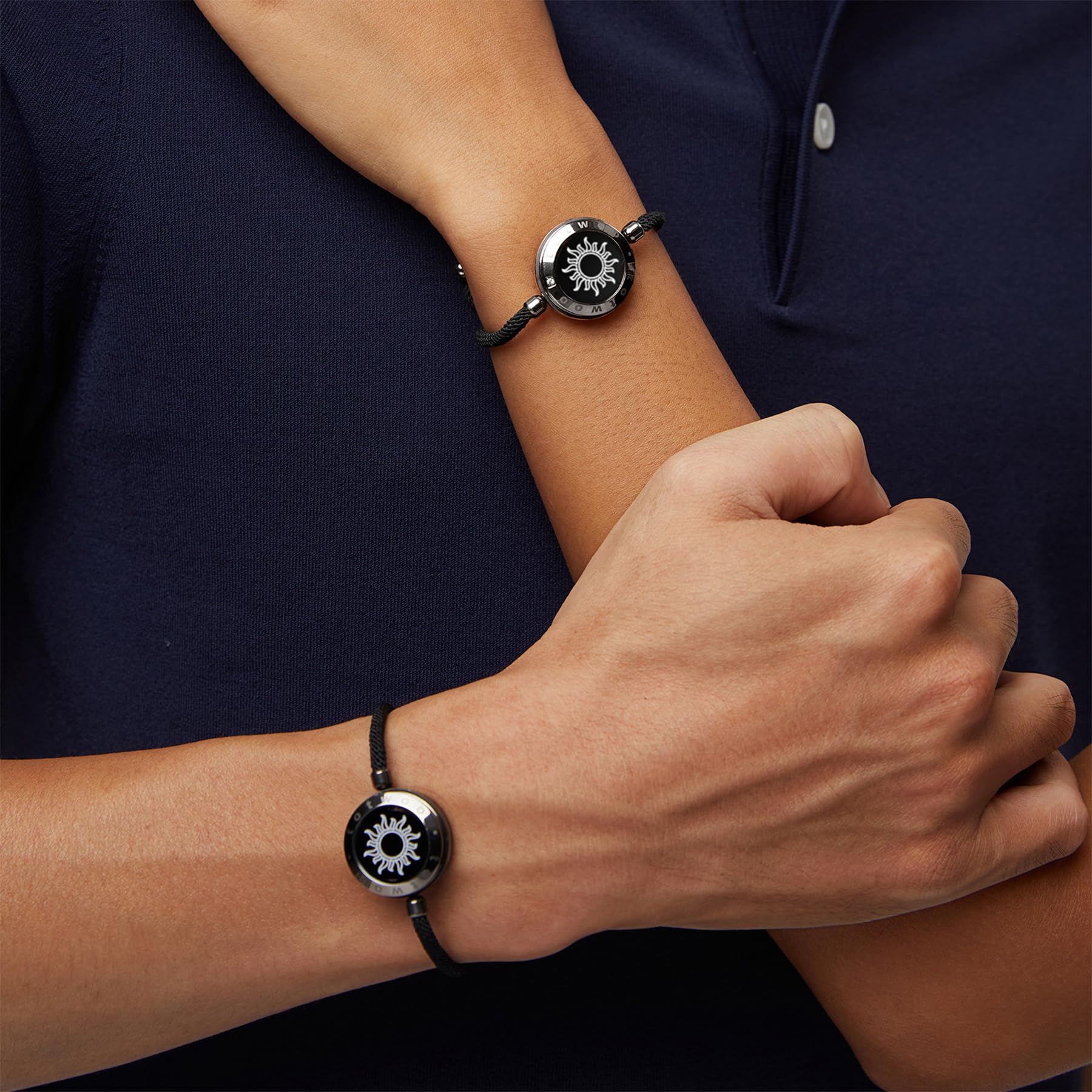 TOTWOO Pulsera de pareja a Distancia – Conexión por Bluetooth con Vibración, Iluminación y Función Táctil – Regalo Romántico para Amor a Distancia