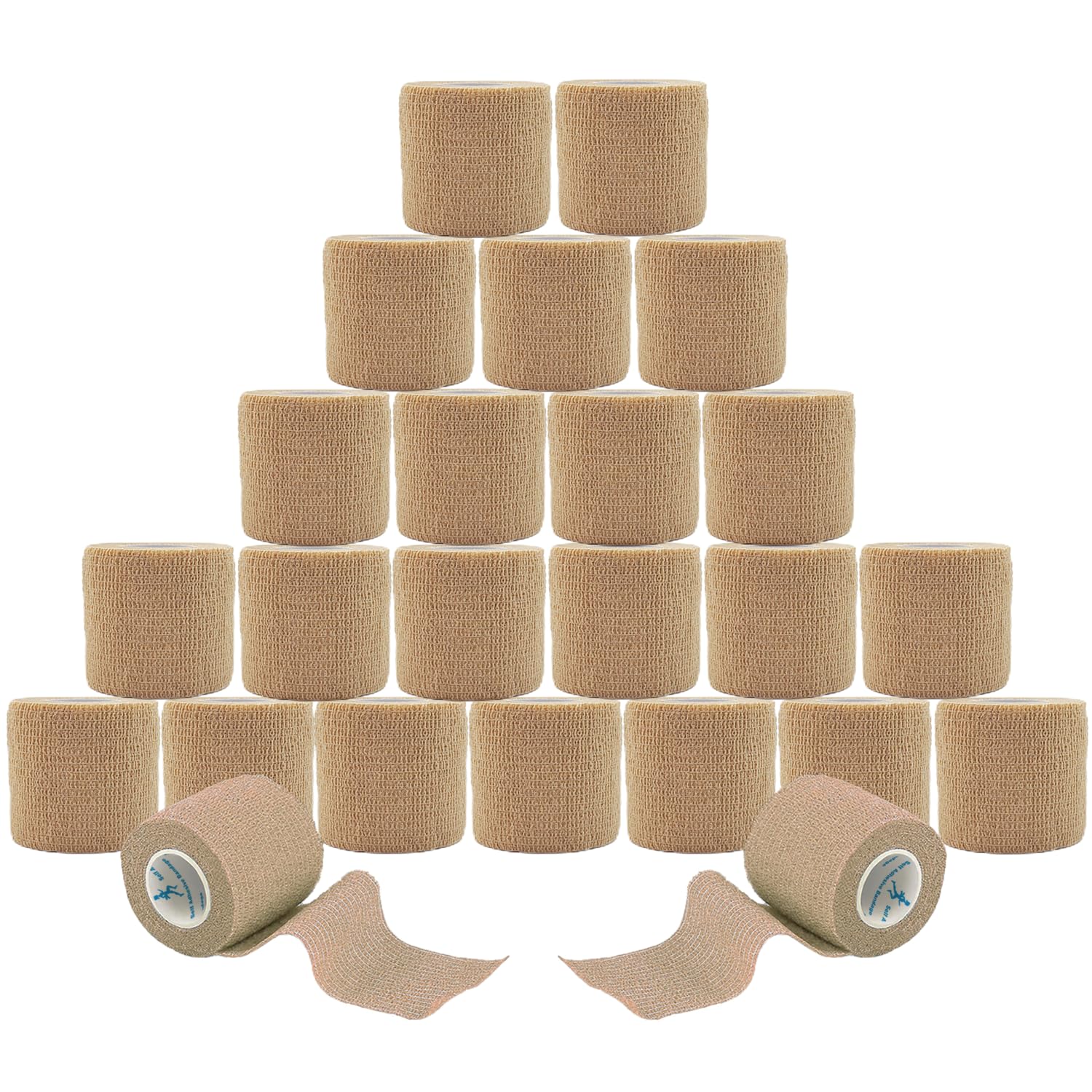 ANAMPION 12 Rolls Self-Adhesive Football Sock Tape 5cm x 4.5m Self Adherent Cohesive Bandages Wrap First Aid Athletic Sports Tape for Wrist Ankle Pet & Vet Wrap for Dogs, Horse (Black) — view 11