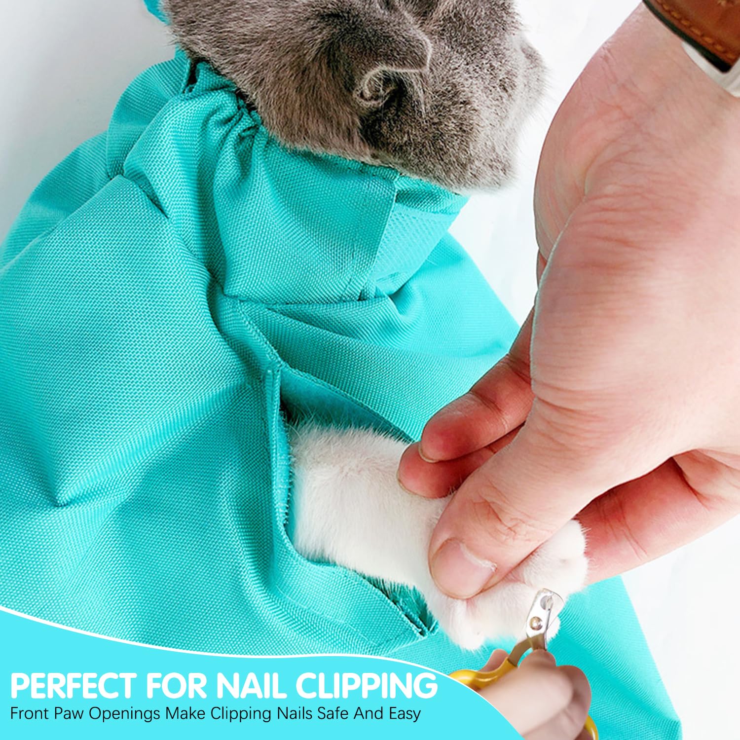 Aberfields Cat Carrier Pouch,Cat Pouch Cozy Comfort Carrier,Anti-Scratching CatCarrierPouch Bag Nail Trimming,Large CatCarrier Restraint Bag Medication,Administration,Grooming, 1PC