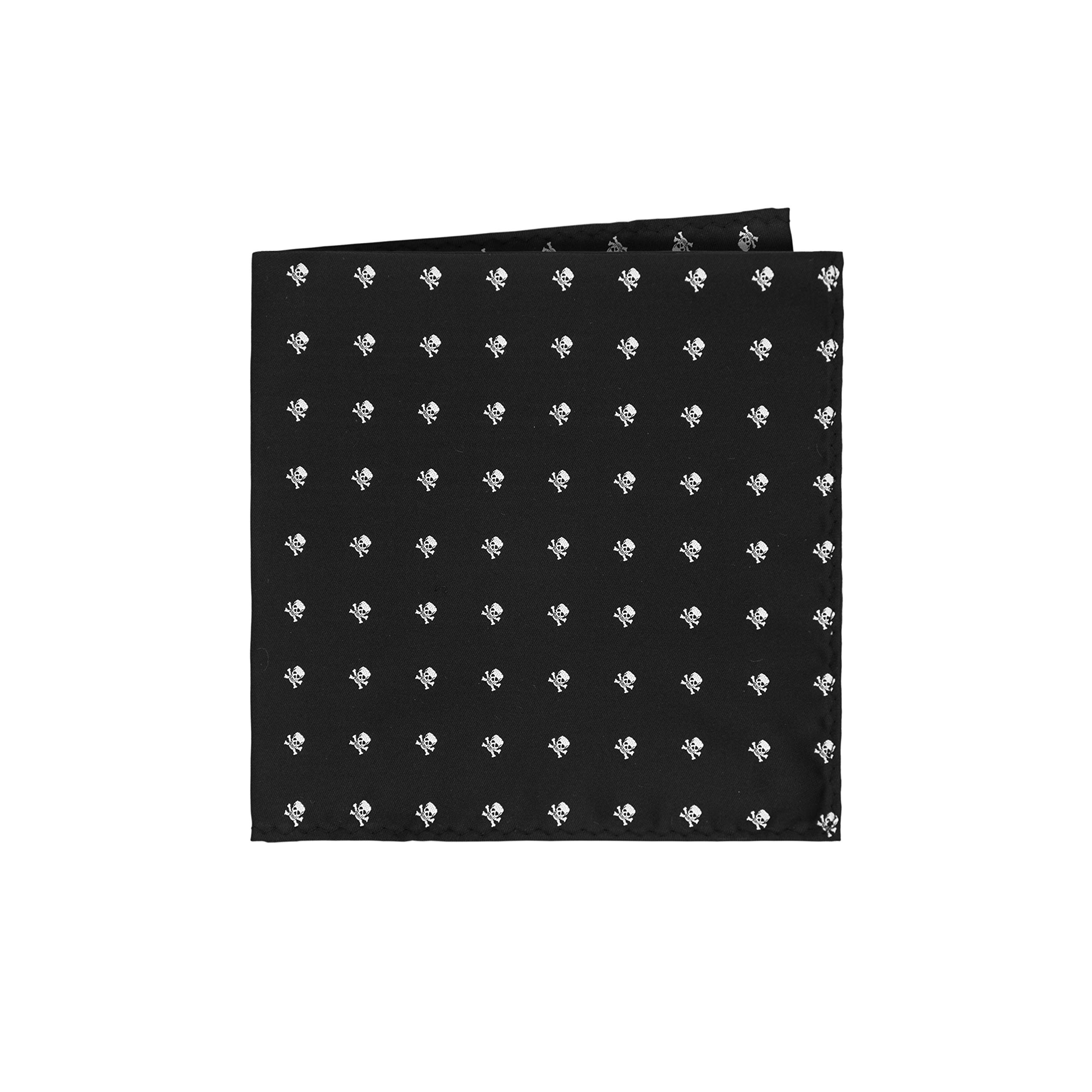 Masonic Revival Memento Mori Pocket Square Handkerchief