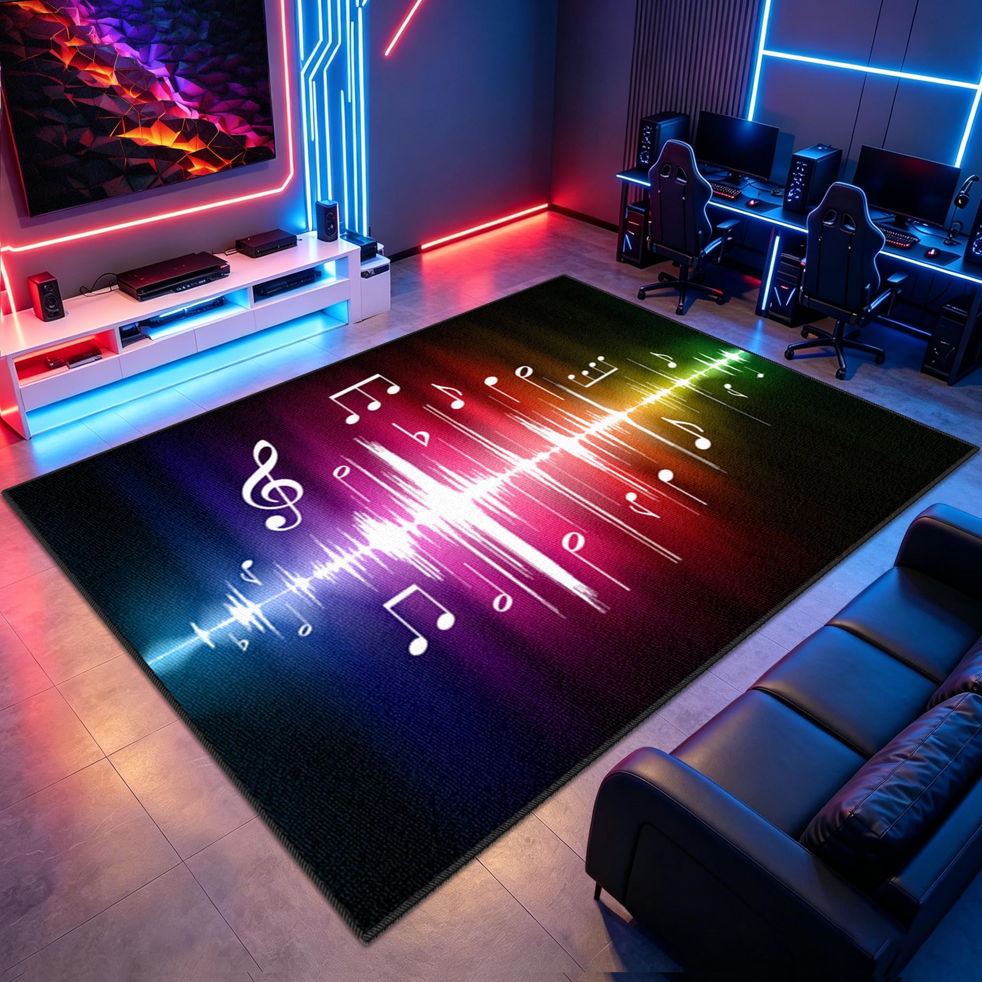 Tapis de chaise gaming antidérapant et silencieux pour la protection du sol des pièces de jeu