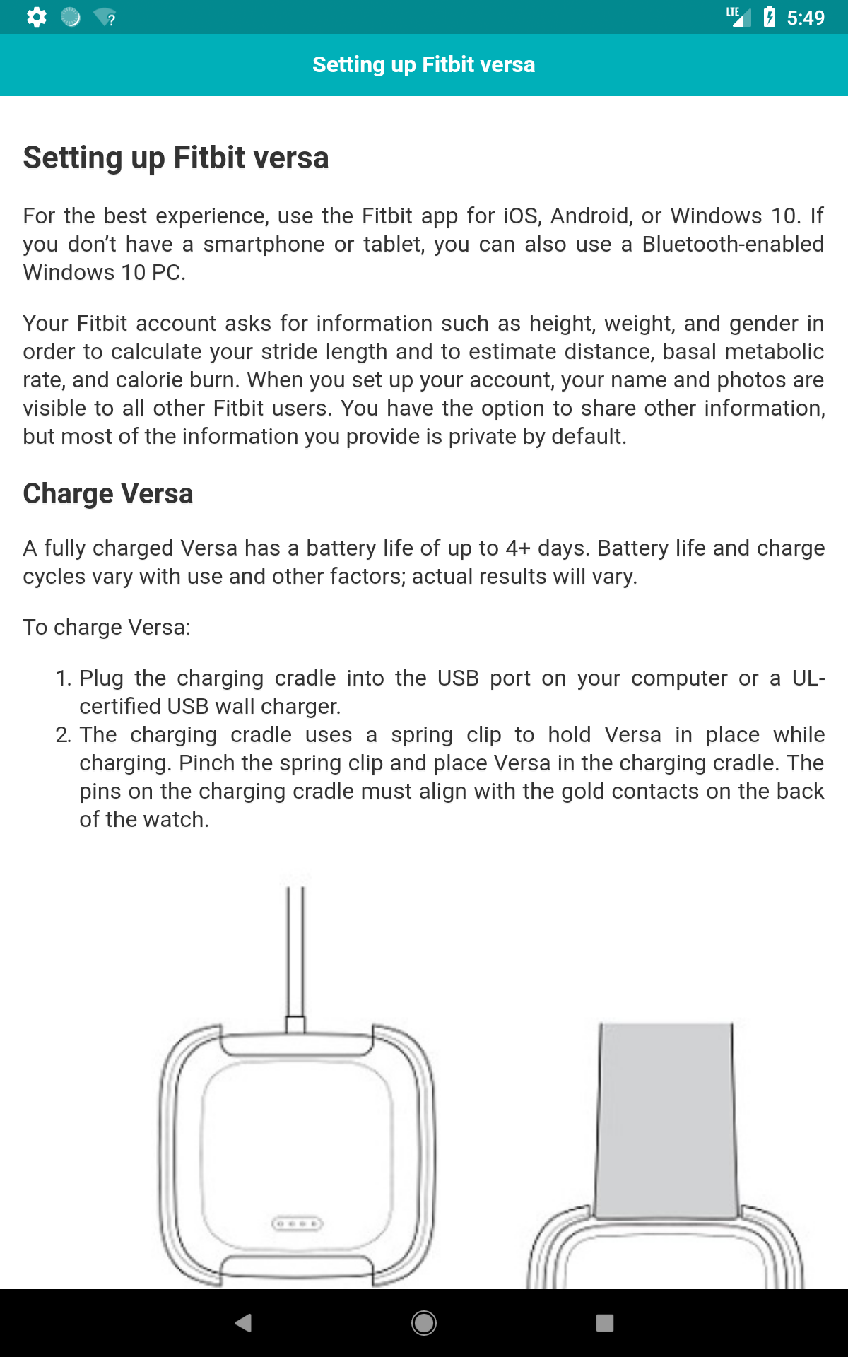 User guide for Fitbit Versa - App on the Amazon Appstore