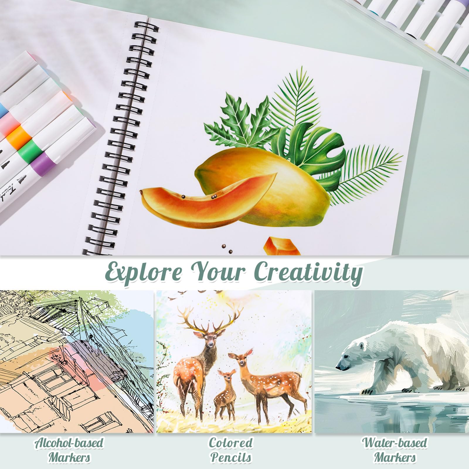 Marker Paper Pad - 50 Sheets for Alcohol Markers -5 Marker Paper Pad - 50 Sheets for Alcohol Markers -5