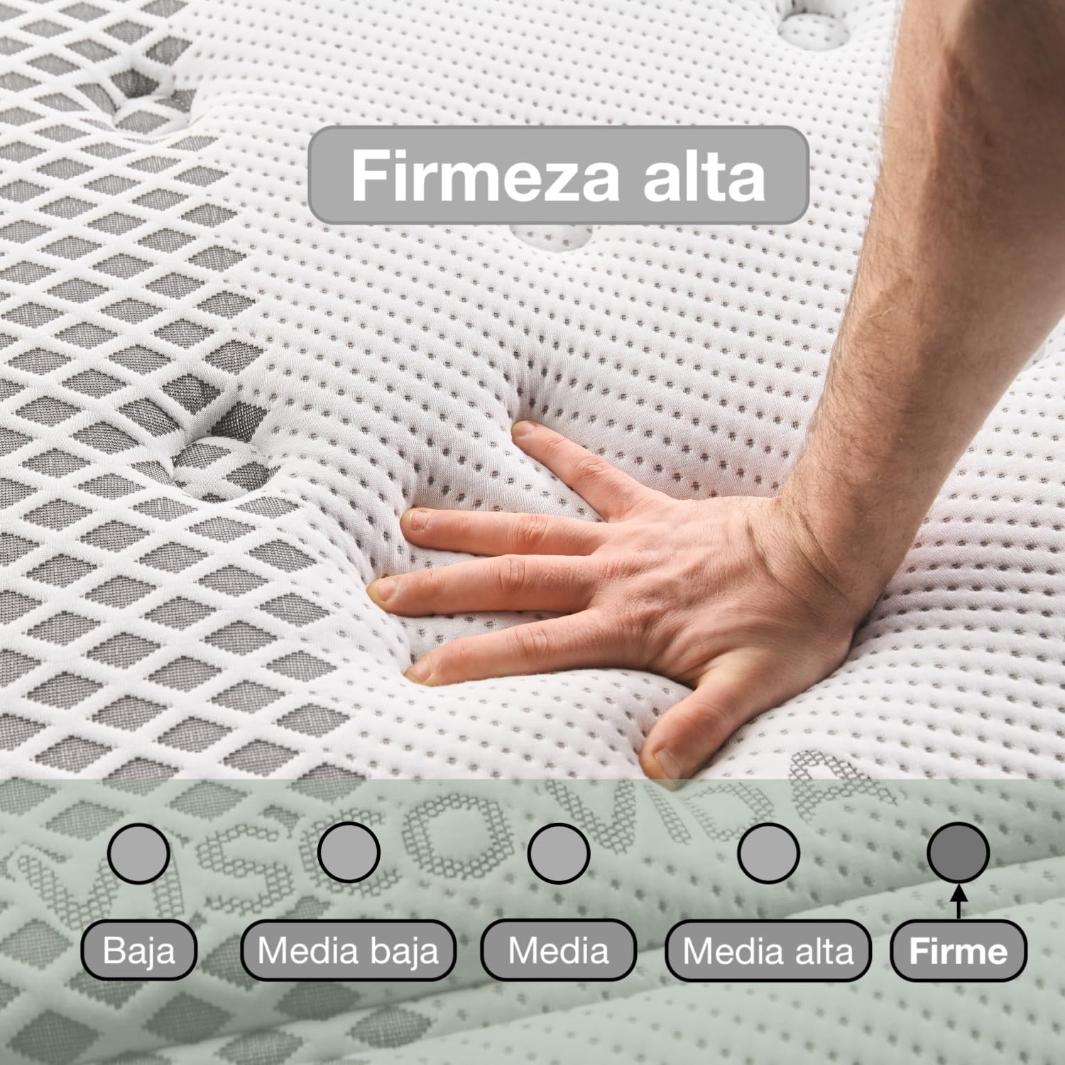 T-ORMU COLCHONES 150X190 VISCOELASTICOS Premium Firme – Colchón 150X190 Viscoelástico Firmeza Alta ± 29 CM Altura – Matrimonio – Traspirable Antialérgico Confortable Ergonómico Oeko-Tex