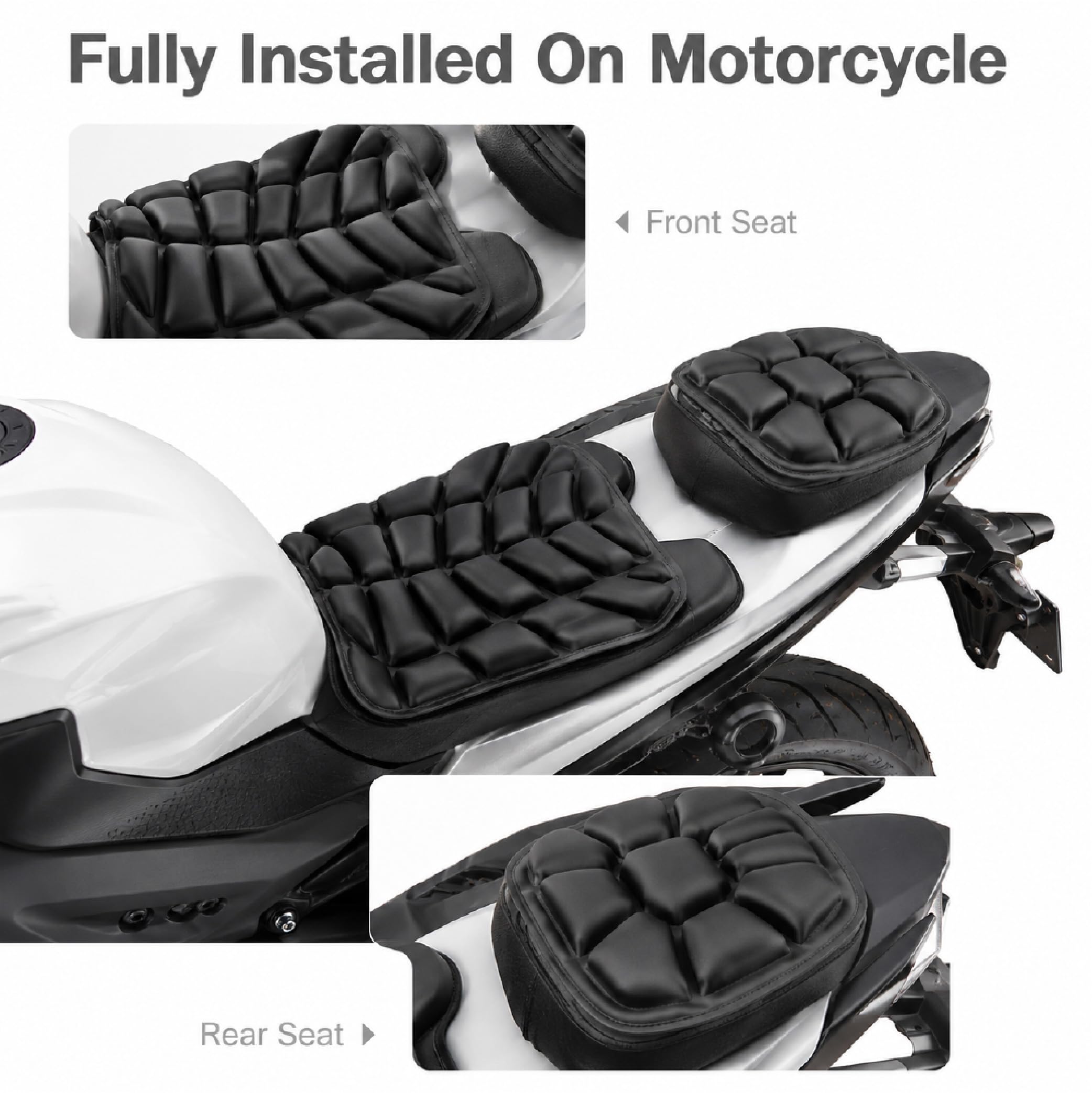 Cojín para Asiento de Motocicleta para Honda CB500X 2019-2024, Diseño 3D Transpirable, Base Antideslizante, Alivia Fatiga en Viajes Largos