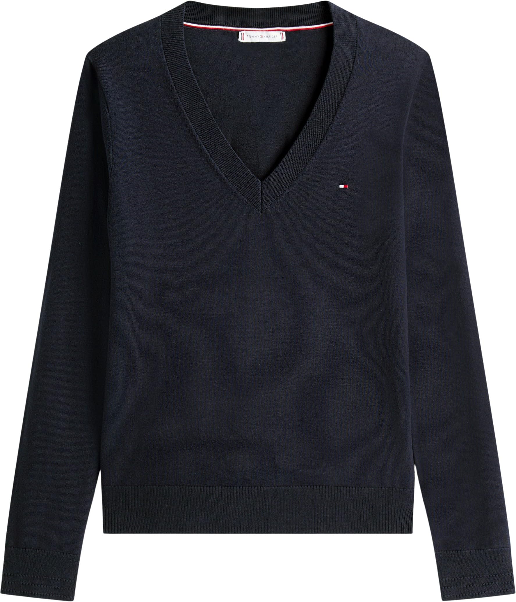 Tommy Hilfiger Co Jersey Stitch V-nk Sweater Ww0ww42049 Pullover Sweater Mujer (Pack de 1)