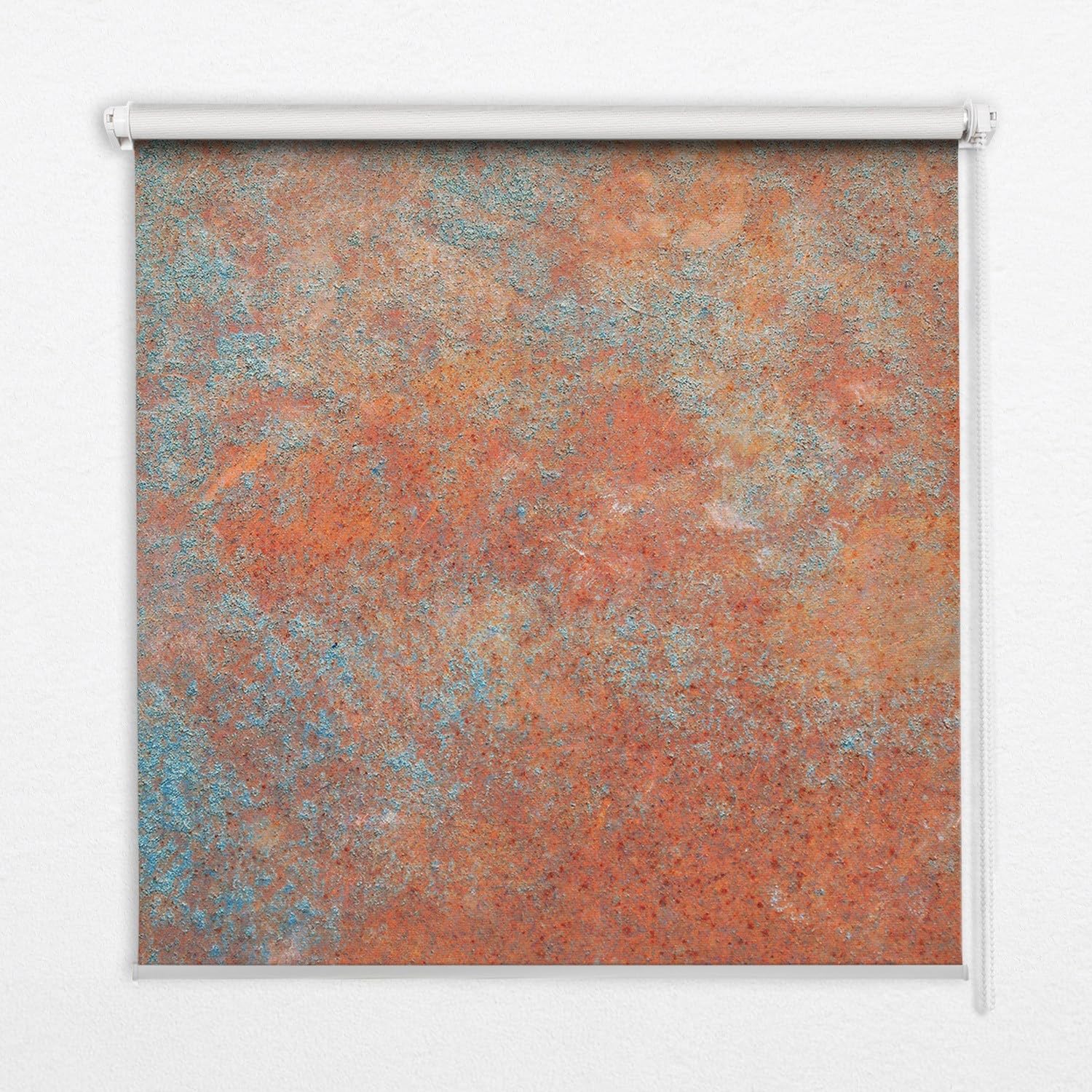 Store enrouleur 50x50cm perméable feuille orange occultant sans perçage