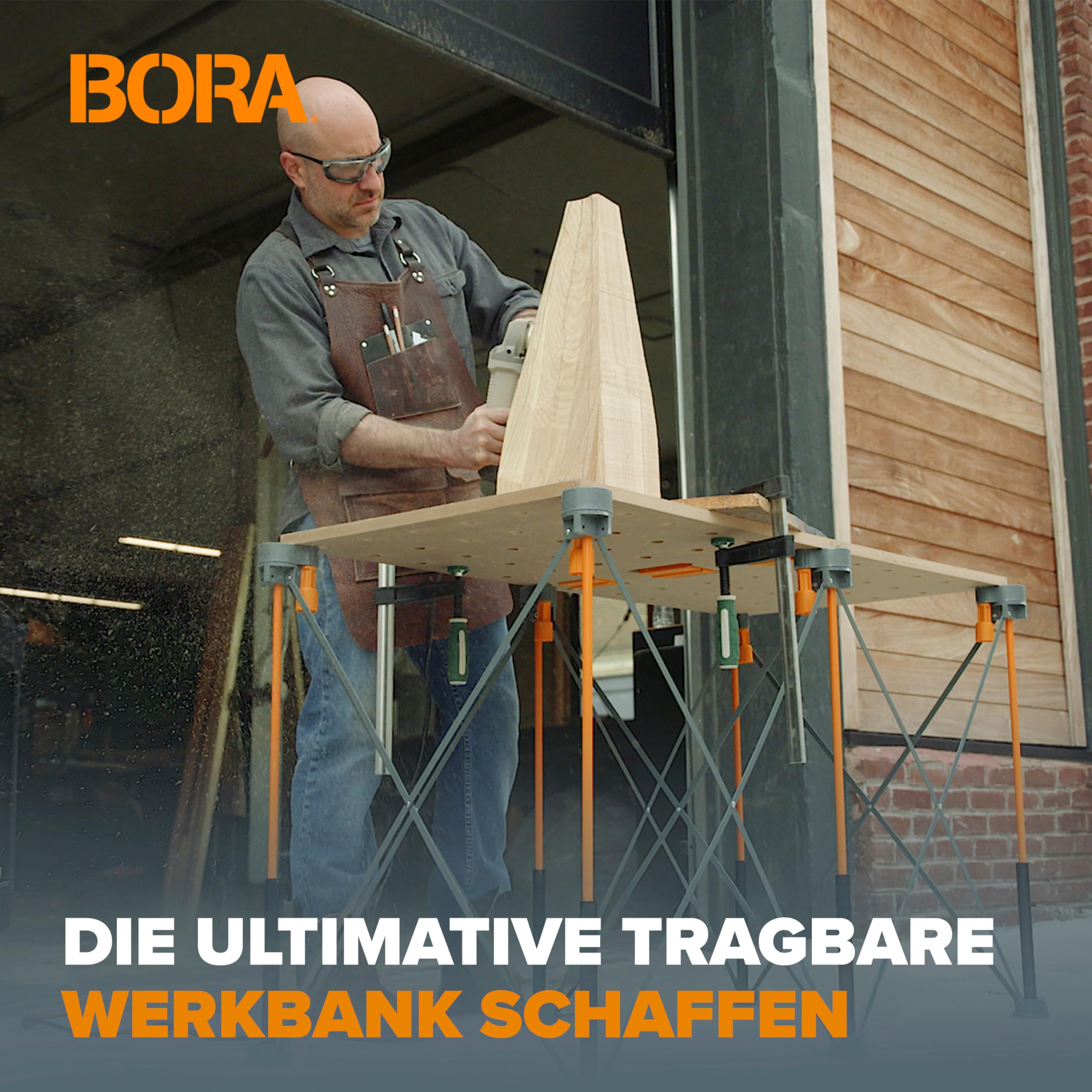 Bora Centipede CK22TM Werkbank-Lochplatte 61x122 cm – bis 907 kg – 20mm Hundelöcher, klappbar, 6 Schnellverschlüsse