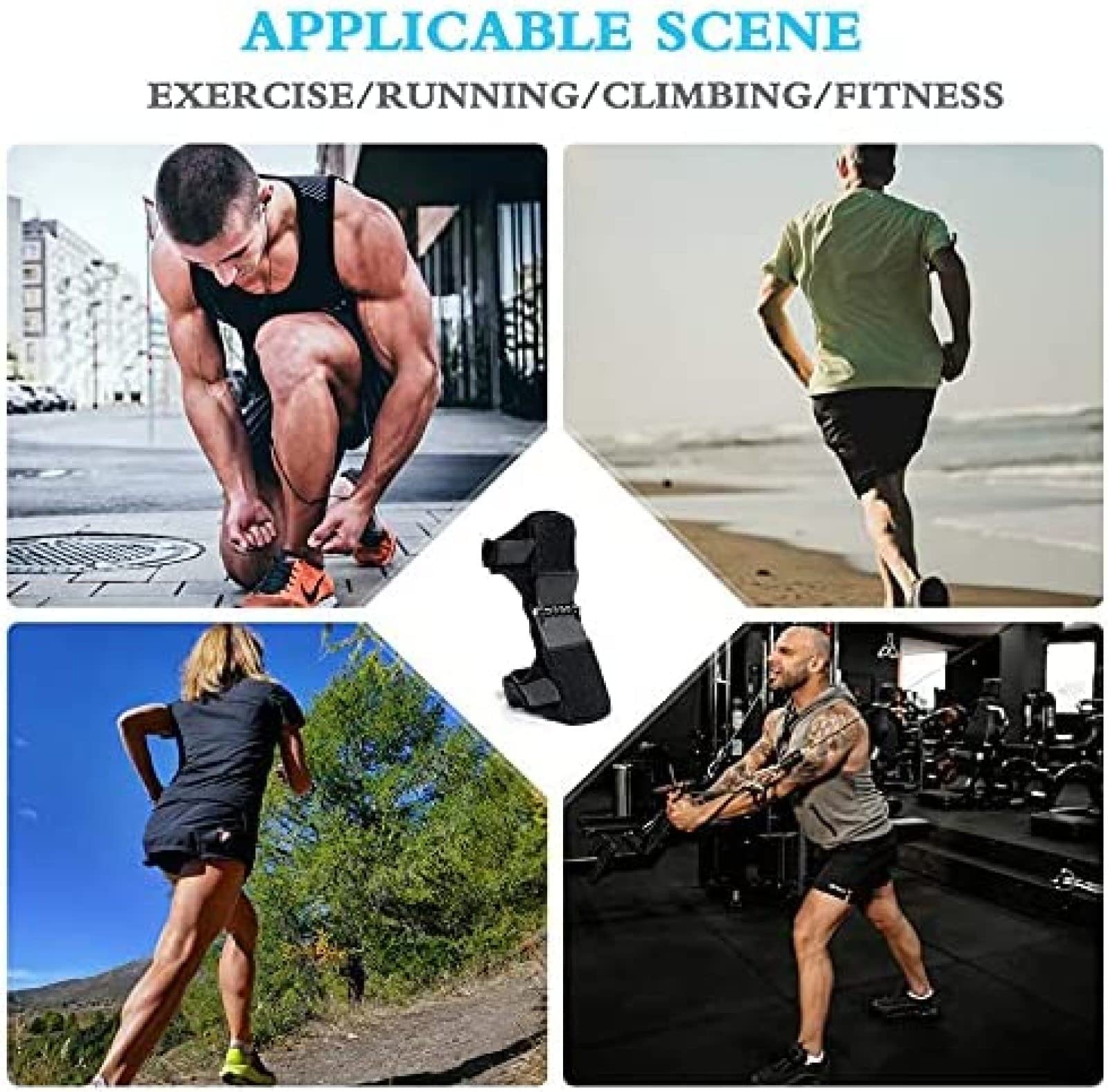 Rodillera para Sentadillas, 4 Soportes para articulaciones de Resorte, Potente Fuerza de Resorte de Rebote para osteoartritis de Rodilla, Escalada, Sentadillas, montañismo, Ejercicio, Talla