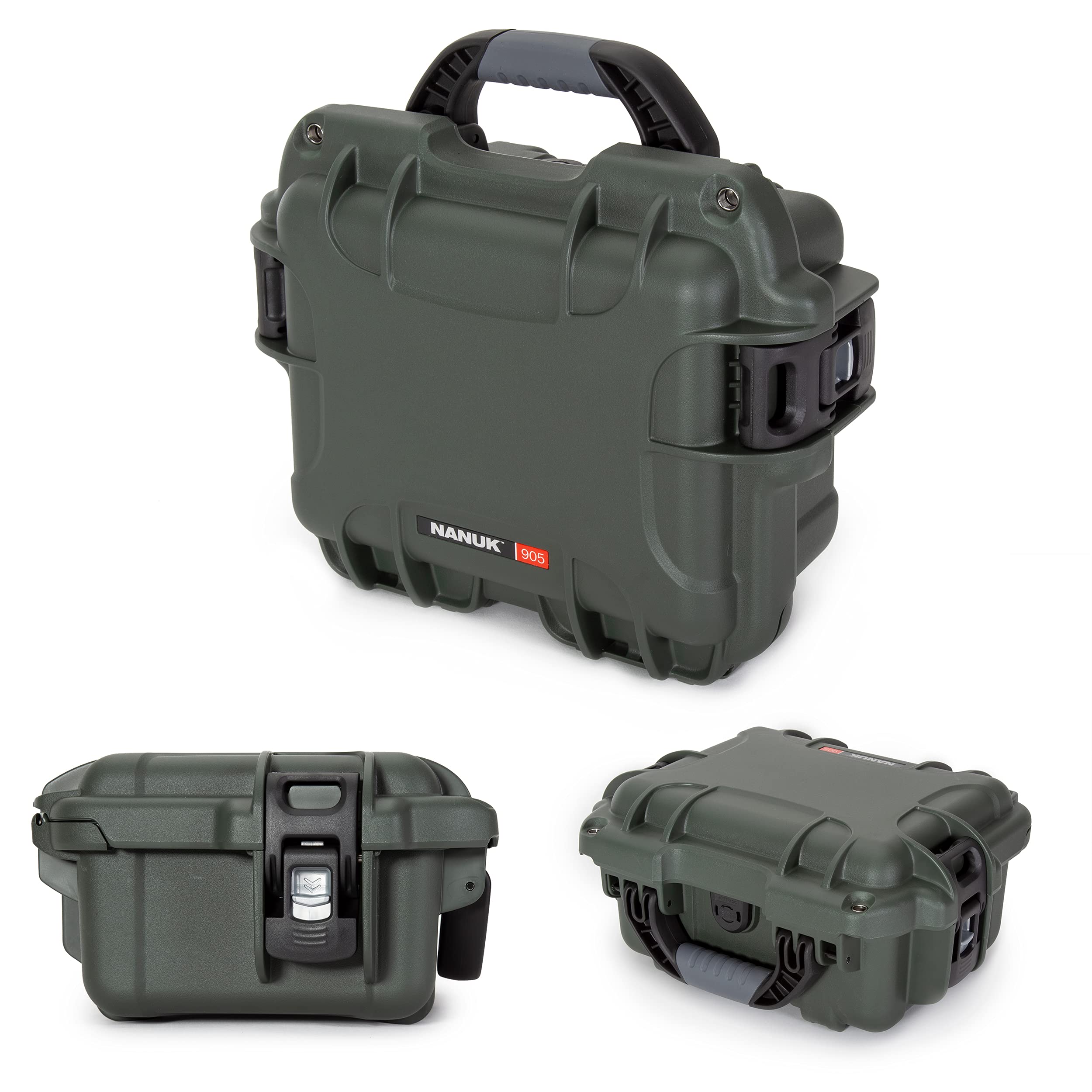 Nanuk 905 wasserdichter Hartschalenkoffer mit Schaumstoffeinlage für RodeLink Wireless Kit – Olivgrün