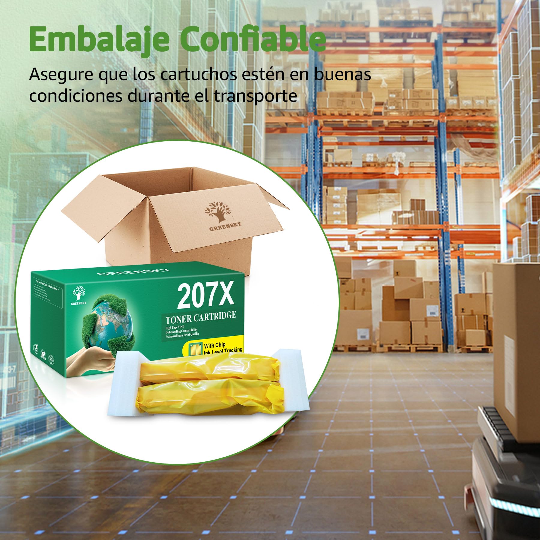 GREENSKY 207A mit Chip Kompatibel für HP 207A 207X für HP