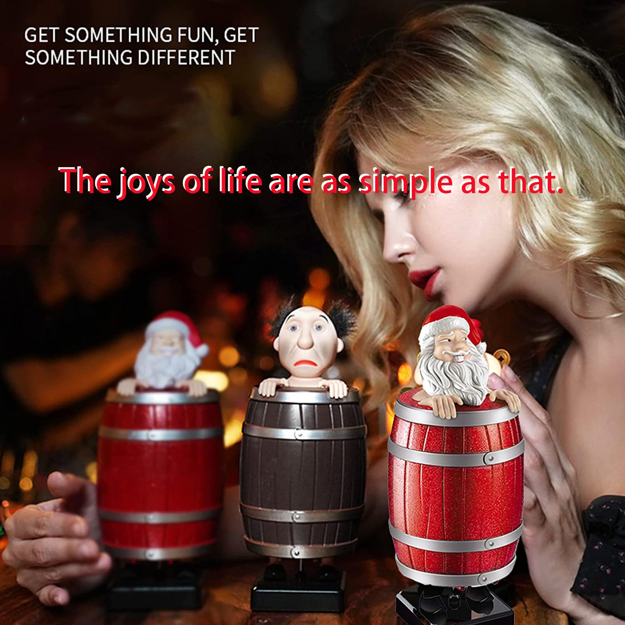VOVCIG Funny Cigarette Holder,Prank Cigarette Dispenser Set Including Weird Old Man in The Wooden Barrel Cigarette Box Figurines Statue and Cigarette Filters for Party Gag Gift for Christmas : Health &