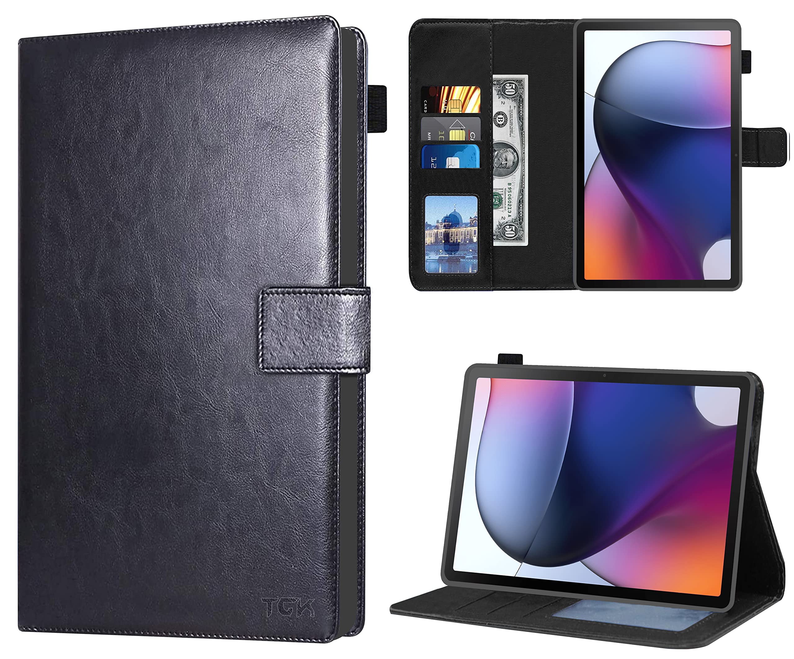 TGK Multi Protective Wallet Leather Flip Stand Case Cover for Motorola Moto Tab G62 10.6 inch Tablet, Black (B0BBZW7493) Amazon Price History, Amazon Price Tracker