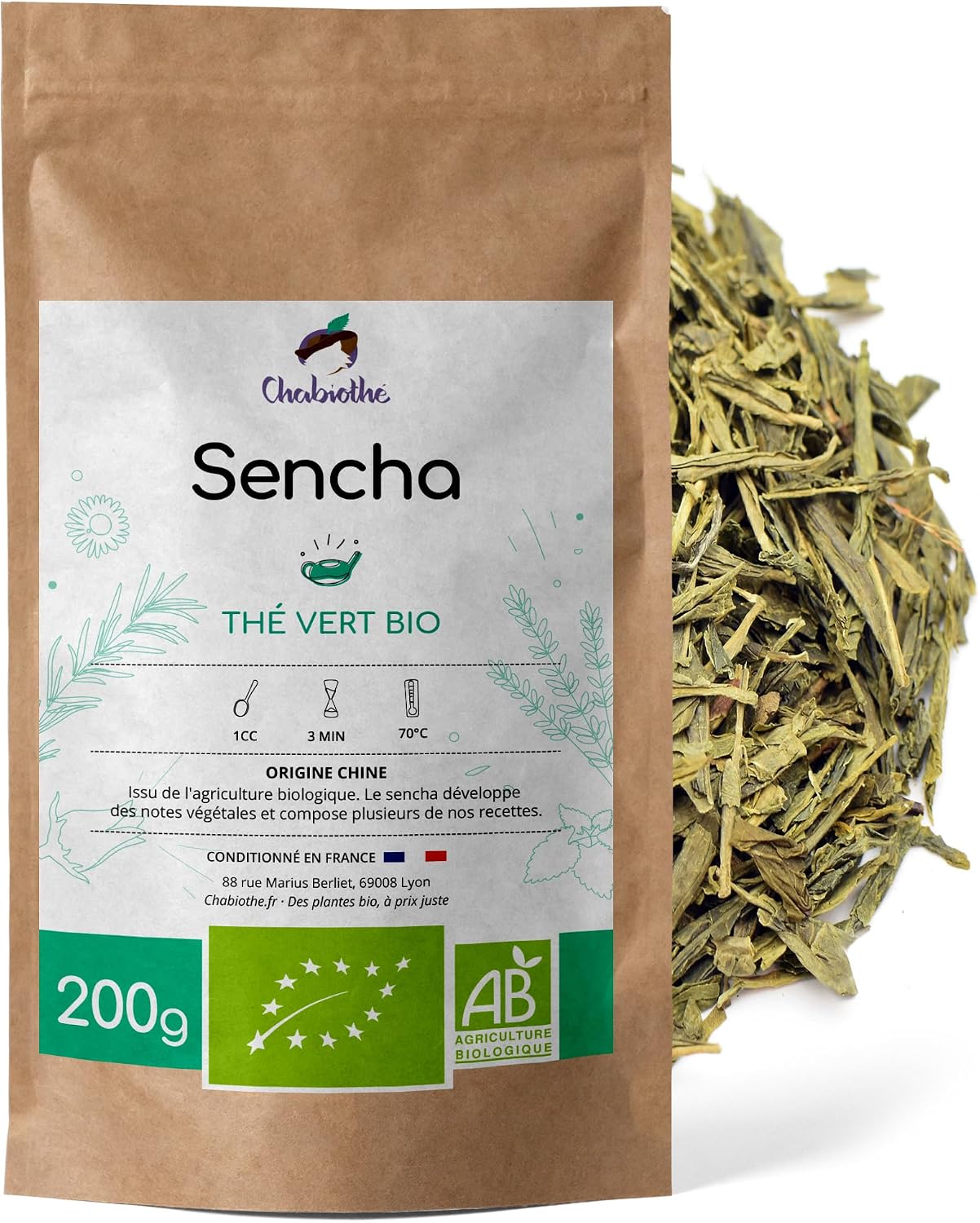 Thé vert Sencha bio Chabiothé 200 g