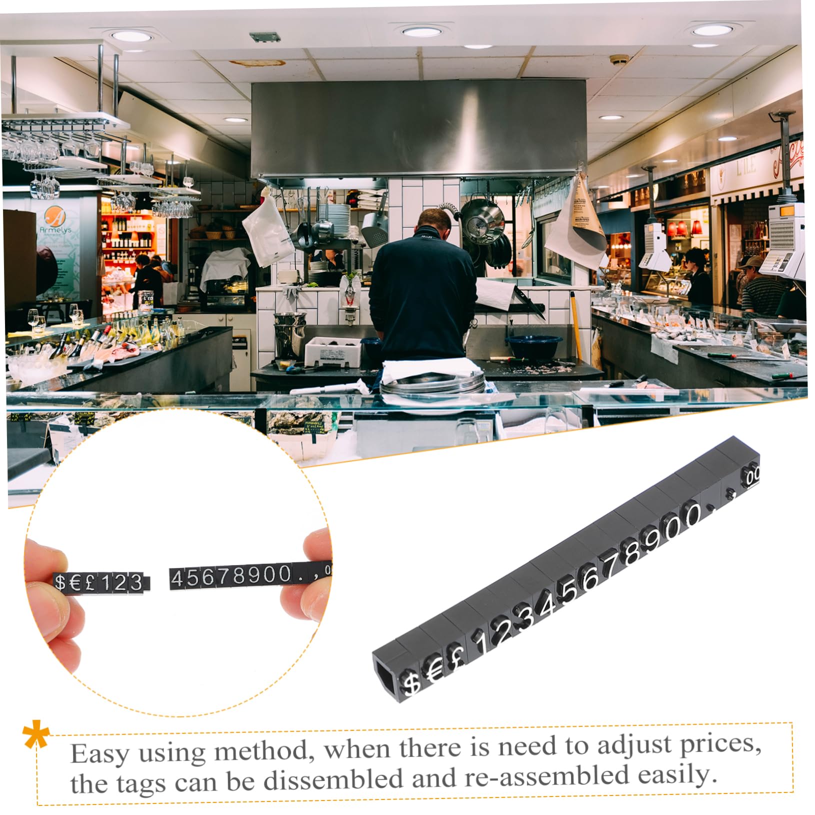 HOODANCOS 10pcs Simple Generous Appearance Tag Display Jewelry Tag Holder for Supermarket