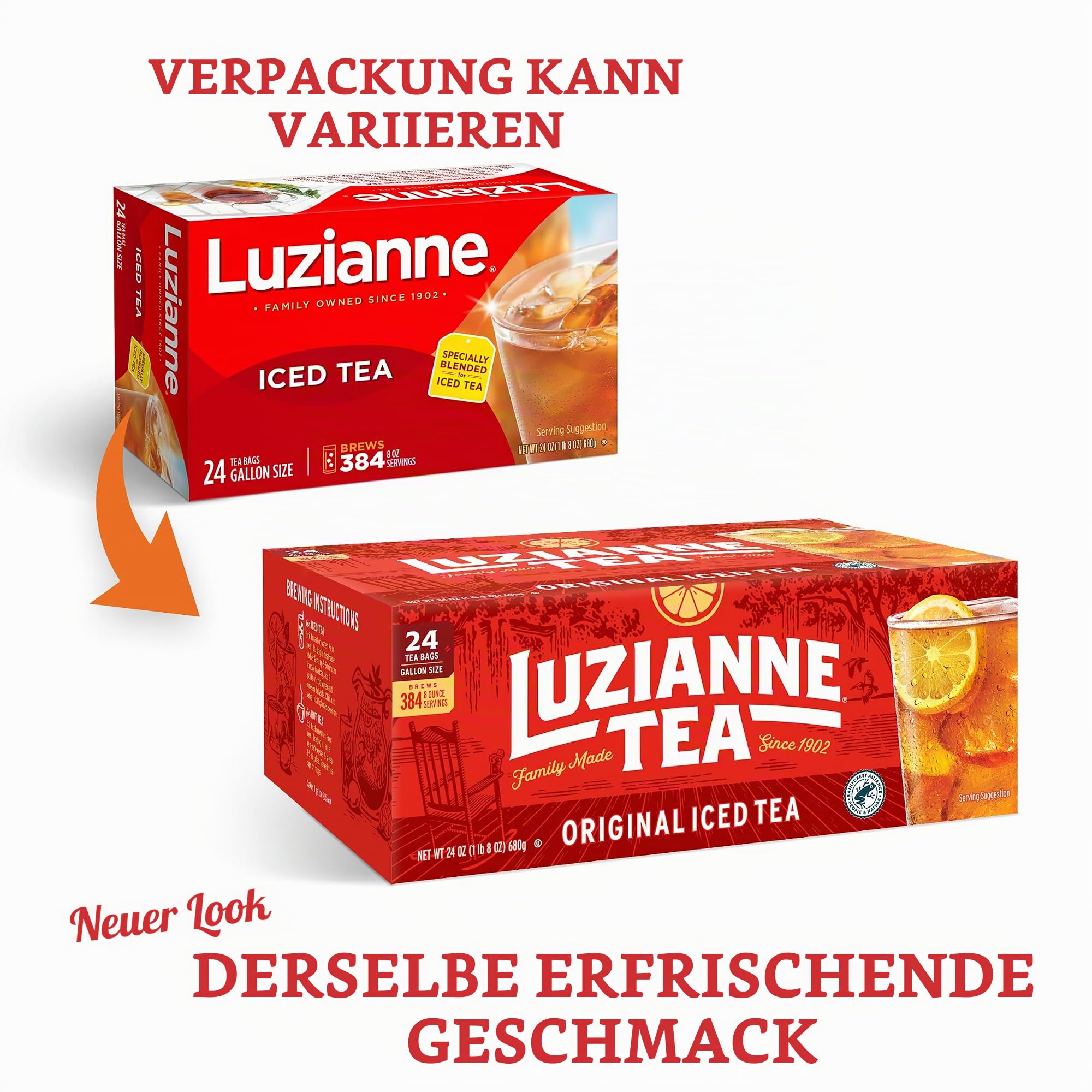 Luzianne Specially Blended For Iced Tea 24 Gallon Size Tea Bags, 24 Oz.